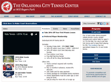 Tablet Screenshot of okctenniscenter.net